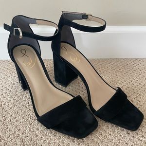 Sam Edelman, Daniella heel, black suede, 8.5, worn a few times!